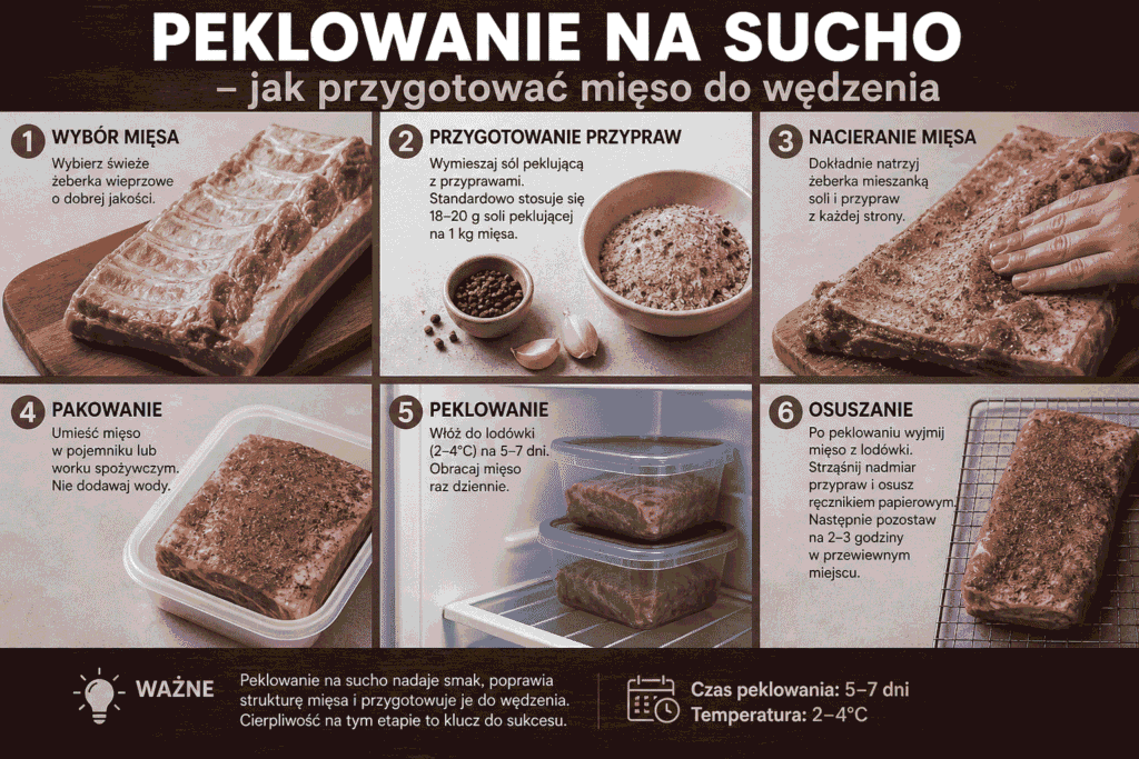 Peklowanie na sucho – jak przygotować żeberka do wędzenia